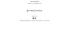 Desktop Screenshot of bistrocharlo.com.br