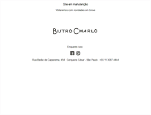 Tablet Screenshot of bistrocharlo.com.br